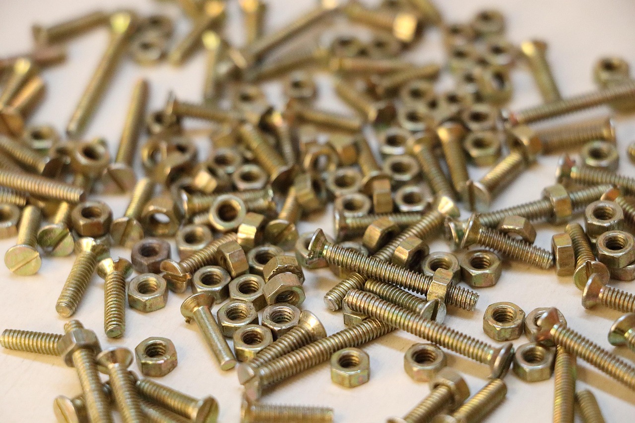 hex bolt and nut used in industrial construction